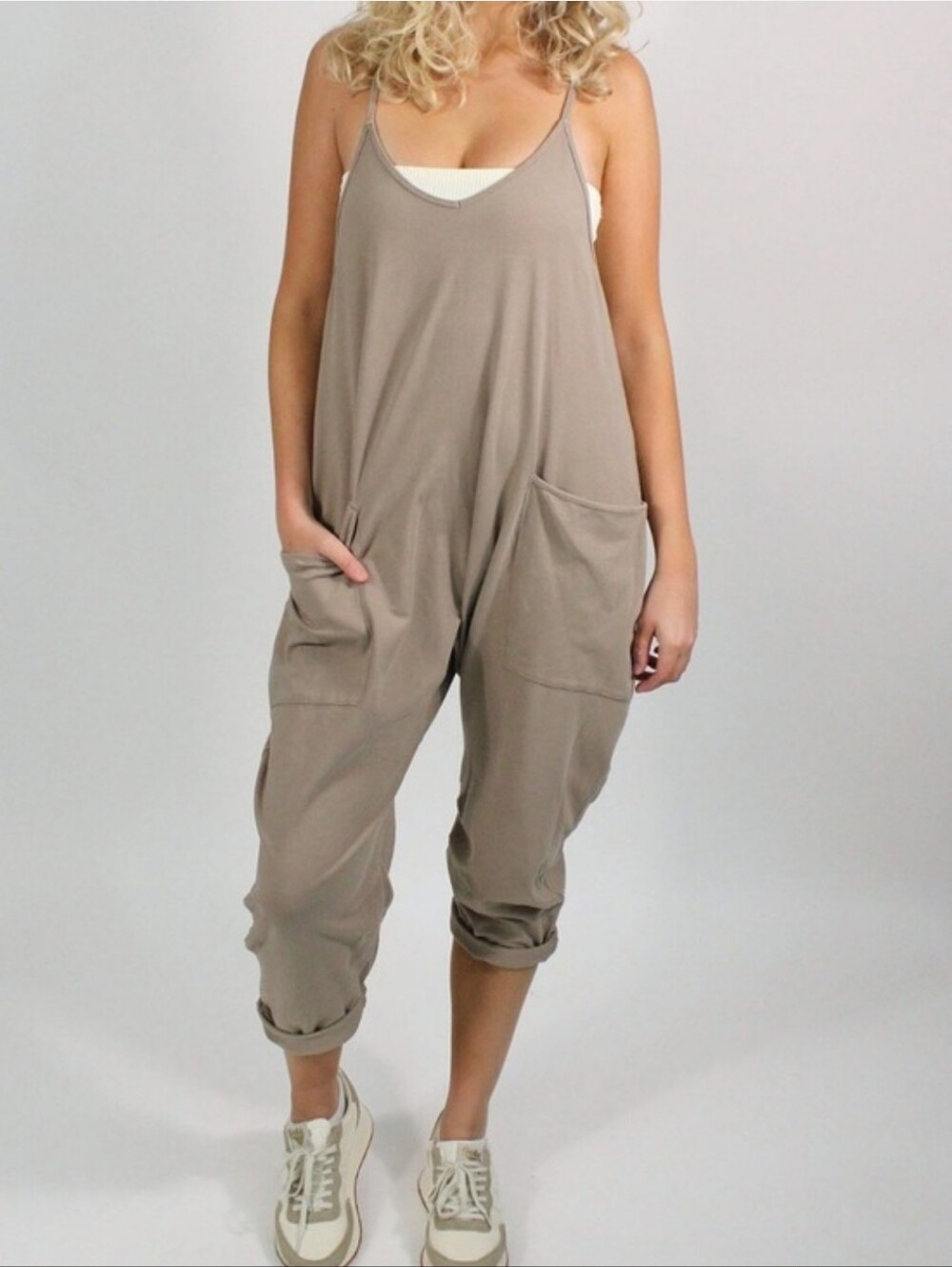 FP MOVEMENT by FREE PEOPLE Hot Shot Onsie Size Large in Mocha Latte